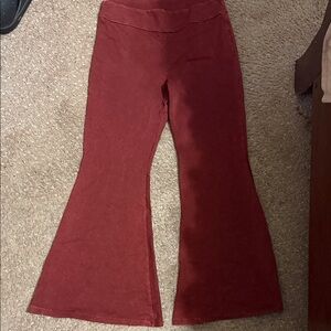 Women's Red Boot Cut Flare Pants